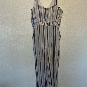 Striped Sleeveless Jumpsuit